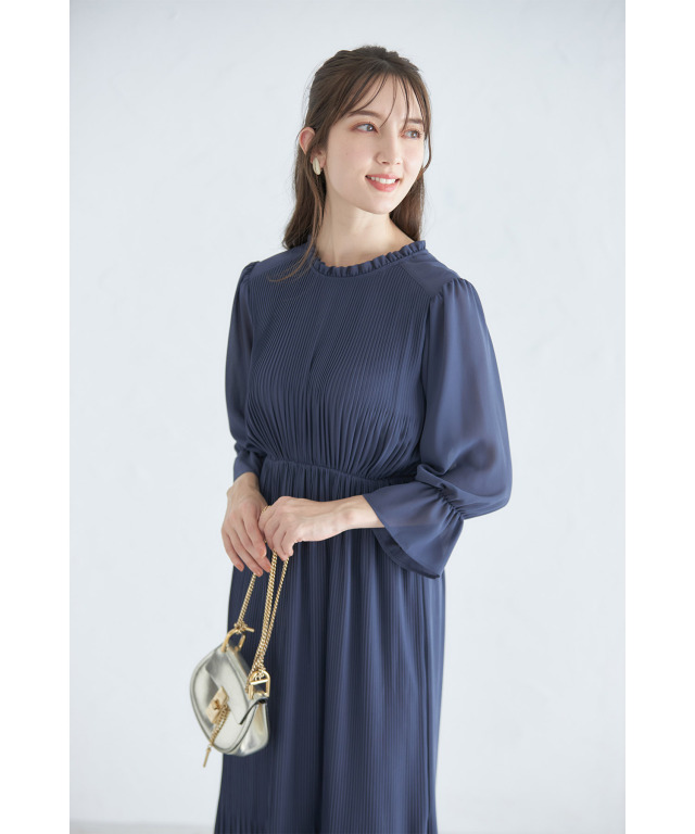 [美品]トッカ　リボン　袖シフォンワンピース selvaria-4.jpg