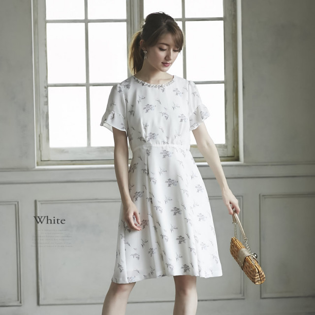 通販激安 L Ll ワンピース 小花柄 ストライプ トッコクローゼット Tocco ひざ丈ワンピース Slcp Lk