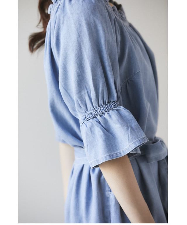 テンセルデニム2wayオフショルワンピース Zedion ゼディオン Tocco Closet トッコクローゼット Collection