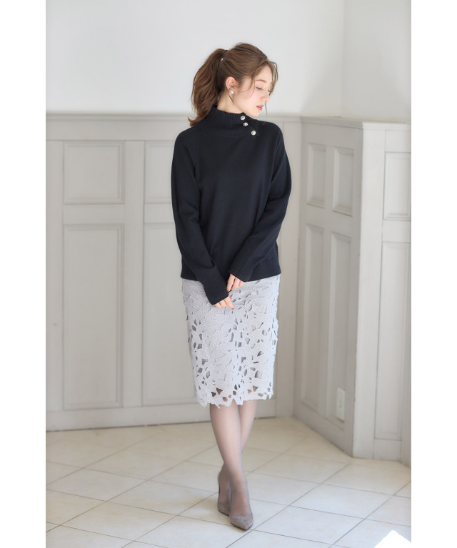 TO BE CHIC 　チュニック　パール　リボン　ビジュー　フォーマル　４２ リボンチュール チュニックブラウス（シャツ/ブラウス）｜TO BE