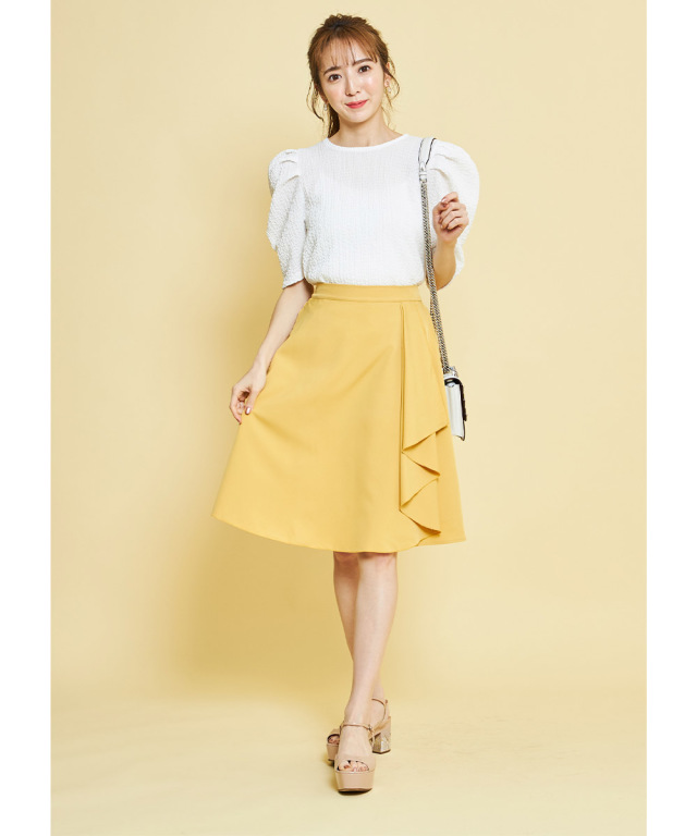 いつものコーデを2倍かわいくラップキュロットスカート 【zislly  