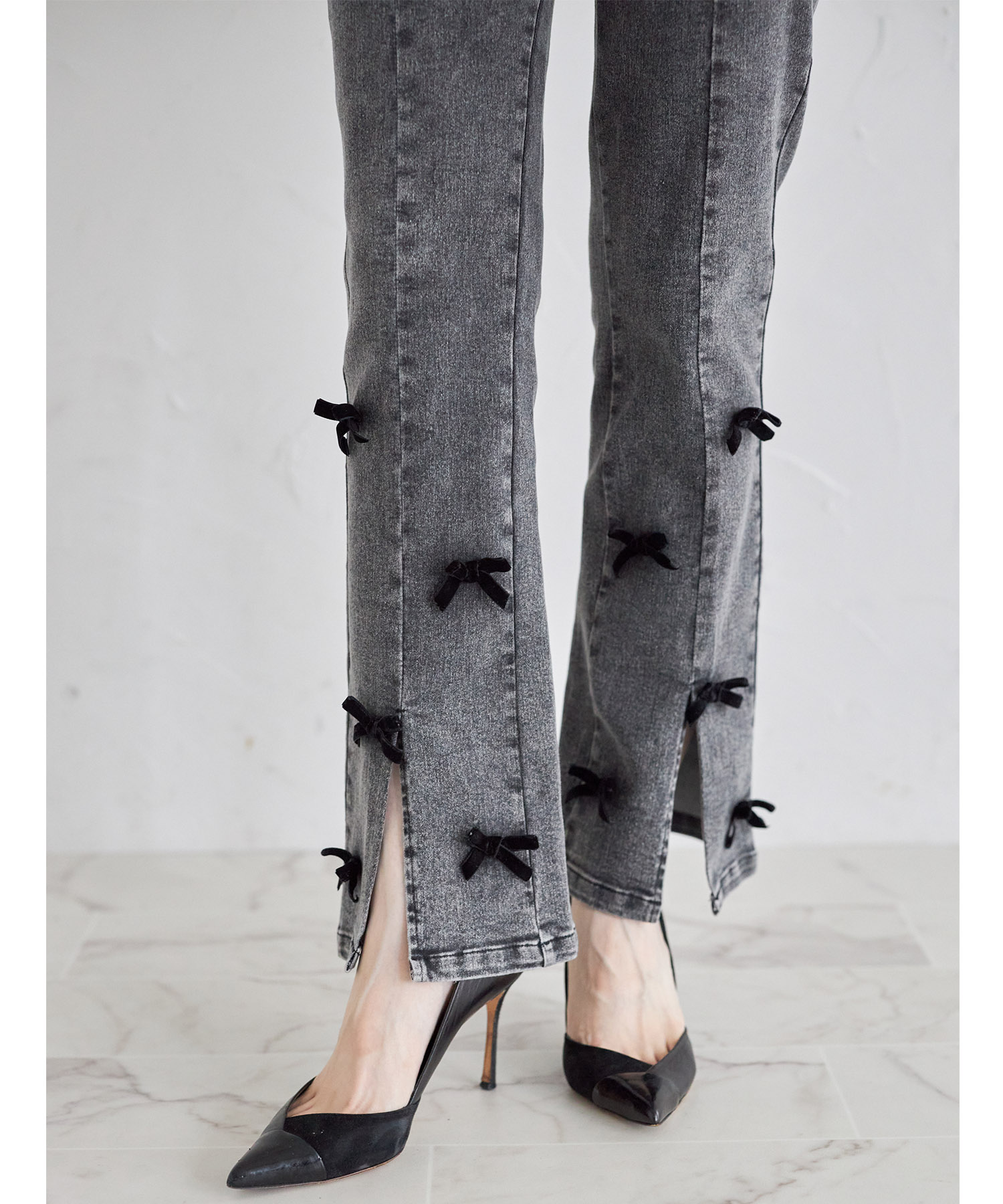 ベロアリボン付きスーパーストレッチロングパンツ 10月1日(火)オフィシャルサイト限定再販☆【mailoa メイロア】 tocco closet(トッコクローゼット)※少量の在庫確保による再販売の為、交換は出来かねる場合がございます。予めご了承ください。