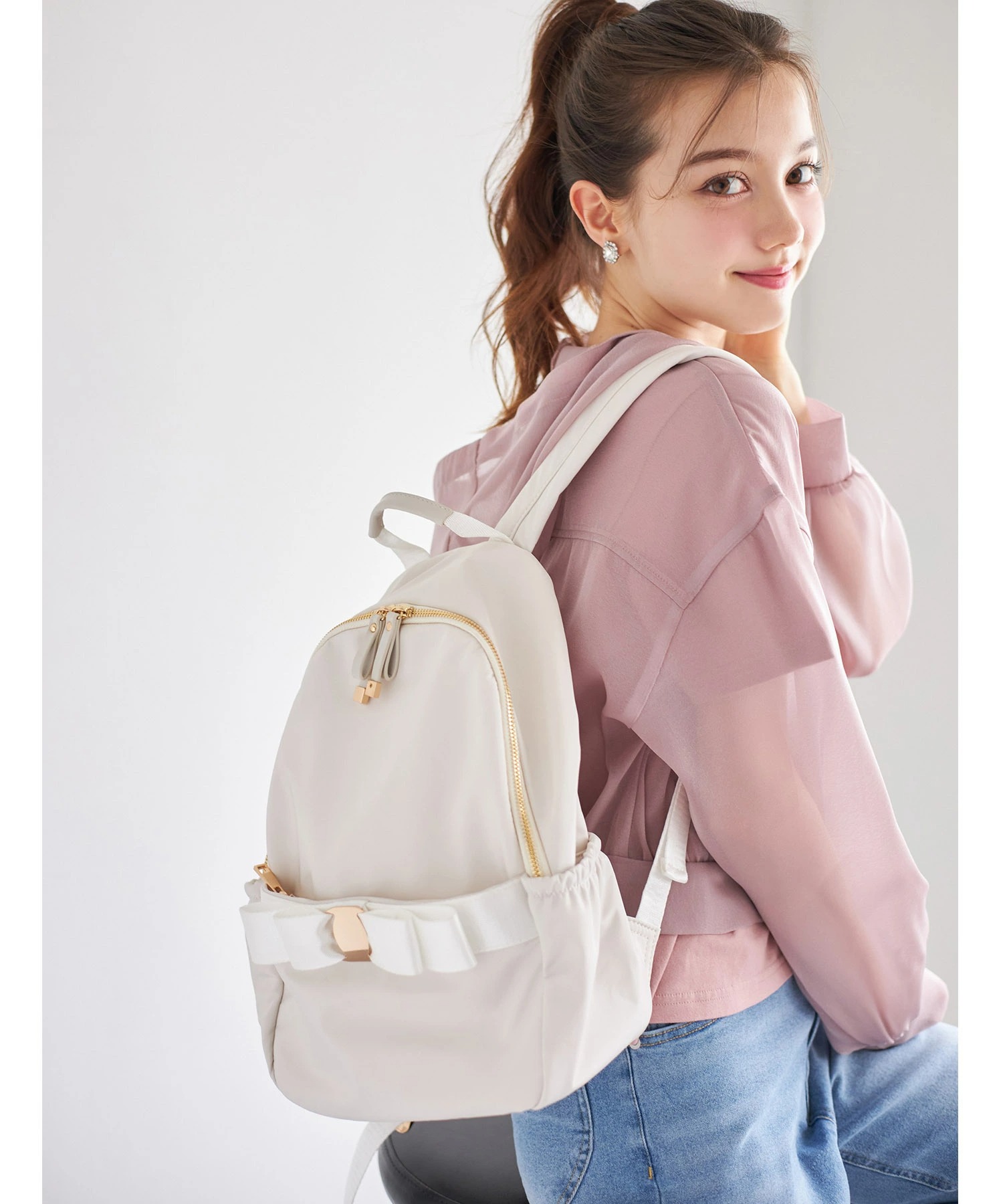 tocco トッコクローゼット　金具リボンミニリュック