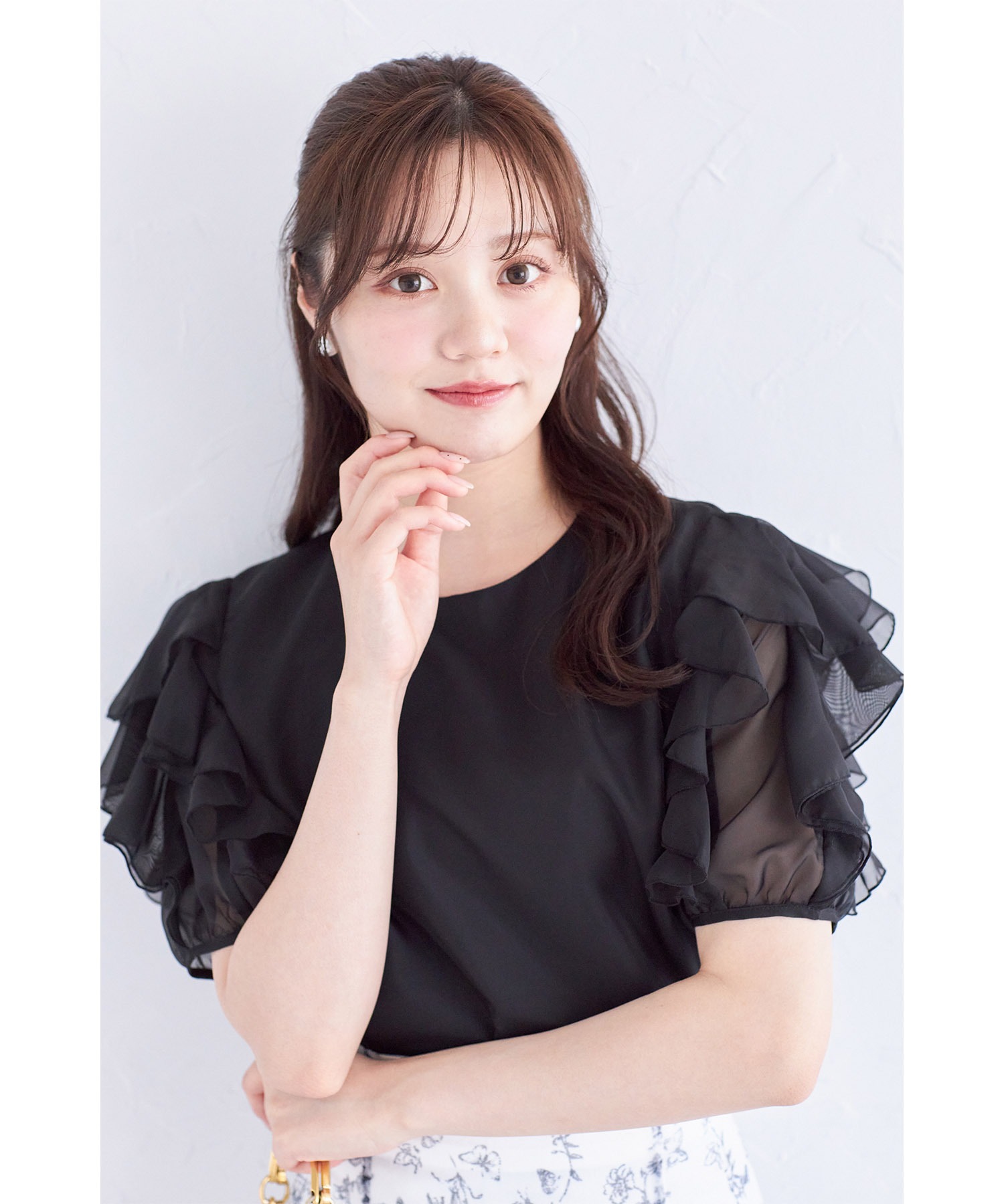 フリルスリーブシアーブラウス【marinia マリニア】 tocco closet(トッコクローゼット) ＊スペシャルプライス品につき返品/キャンセル/配送日指定不可/ラッピング不可/少量在庫のセールの為交換は出来かねる場合がございます。