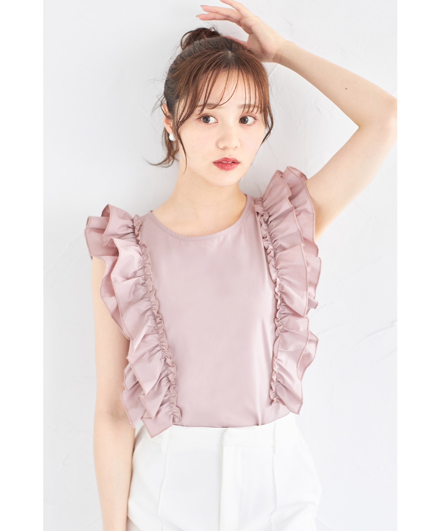 サイドフリルブラウス  6月24日(火)再販決定☆【maurely マレリー】 tocco closet(トッコクローゼット)