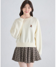 フラワーフロッキーミニスカパン【miselle ミゼル】 tocco closet ＊スペシャルプライス品につき返品/キャンセル/配送日指定不可/ラッピング不可/少量在庫のセールの為交換は出来かねる場合がございます。
