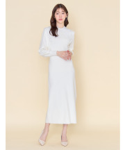 取り外し可能なフラワーレース襟付きニットワンピース【meliora】 tocco closet ＊スペシャルプライス品につき返品/キャンセル/配送日指定不可/ラッピング不可/少量在庫のセールの為交換は出来かねる場合がございます。