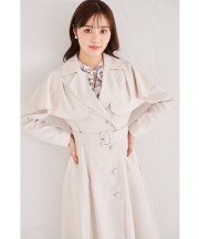 取り外し可能なケープ＆ベルト付きトレンチコート【felinor 】 tocco closet(トッコクローゼット) ＊スペシャルプライス品につき返品/キャンセル/配送日指定不可/ラッピング不可/少量在庫のセールの為交換は出来かねる場合がございます。