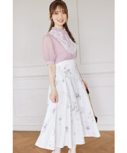 フラワープリントハイウエストフレアスカート 7月12日(土)再販決定☆【manica マニーカ】 tocco closet(トッコクローゼット)《Summer→Autumn2025》