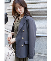 エムブレムボタンダブルジャケット【rosanina ロザニナ】 tocco closet(トッコクローゼット)　※少量の在庫確保による再販売の為、交換は出来かねる場合がございます。予めご了承ください。