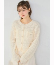 多種ビジュー釦ミックスニットジャケットライクカーディガン  tocco closet ＊スペシャルプライス品につき返品/キャンセル/配送日指定不可/ラッピング不可/少量在庫のセールの為交換は出来かねる場合がございます。