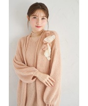 チョーカー付きニットベスト×立体フラワーモチーフ装飾ニットカーディガンセット tocco closet(トッコクローゼット)  ＊スペシャルプライス品につき返品/キャンセル/配送日指定不可/ラッピング不可/少量在庫のセールの為交換は出来かねる場合がございます。
