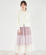 メニーティアードフリルチュールスカートtocco closet(トッコクローゼット)※オフィシャルサイト限定