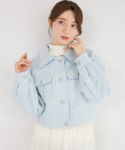 ポケット付きスパンコールツイードジャケット  tocco closet(トッコクローゼット)※オフィシャルサイト限定