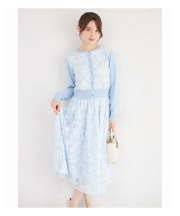 ディテールに宿るクラス感♪立体フラワーレースフレアスカートtocco closet(トッコクローゼット) 《Heart Collection》