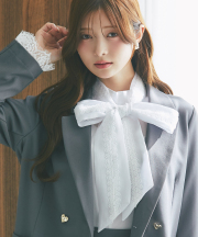２ＷＡＹレースボウタイリボン付きシアーブラウス  3月30日(月)再販決定☆ tocco closet(トッコクローゼット)　※松川星さんはオフホワイト着用