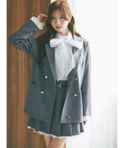 ベルト付き裾レースインナーパンツ仕様プリーツスカート tocco closet(トッコクローゼット)※松川星さんはグレー着用