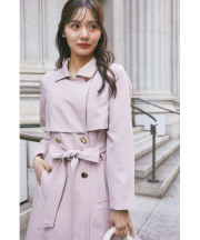 ２ＷＡＹ仕様ゴールド釦ヨークトレンチコート tocco closet(トッコクローゼット)　 《SpringOuterCollection》《NewLifeStyle》※松川星さん＆有村実樹さんはパールベージュ着用/#33 ピンク