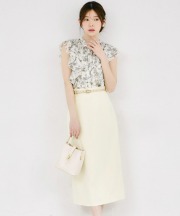 ベルト付きベーシックペンシルタイトスカート tocco closet(トッコクローゼット)　