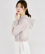 サイドリボン付きシアーブルゾンパーカー tocco closet(トッコクローゼット)　