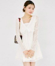 レースリボンミニワンピース tocco closet(トッコクローゼット) ※オフィシャルサイト＆新宿ルミネエスト店限定