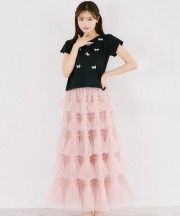 メニーフリルティアードチュールスカート tocco closet(トッコクローゼット)