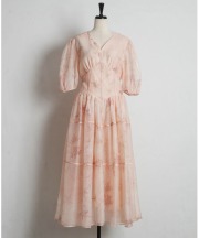シアーフラワープリントコルセットライクワンピース tocco closet(トッコクローゼット) ※オフィシャルサイト限定