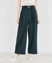 ナローベルト付きタックパンツ tocco closet(トッコクローゼット)※オフィシャルサイト限定
