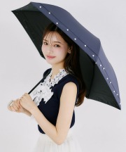 晴雨兼用♪遮光ＵＶカット２段式パール付き傘 tocco closet(トッコクローゼット) ※セレクトアイテム
