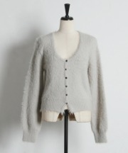 スクープネックシャギーニットカーディガン tocco closet(トッコクローゼット) ※オフィシャルサイト限定 ※セレクトアイテム