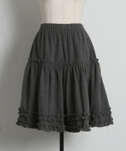 裾フリル付き切り替えミニフレアスカート tocco closet(トッコクローゼット)　※オフィシャルサイト限定 ※セレクトアイテム
