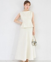 シンプルフリンジフレアスカート tocco closet(トッコクローゼット)※オフィシャルサイト限定 ※セレクトアイテム