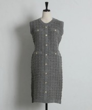 ラメニットツイードノースリーブミニワンピース tocco closet(トッコクローゼット)※オフィシャルサイト限定 ※セレクトアイテム