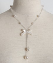 パールラインリボンモチーフロングネックレス tocco closet(トッコクローゼット)※セレクトアイテム