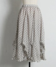 イレヘムフリルチェックスカート tocco closet(トッコクローゼット)※オフィシャルサイト限定※セレクトアイテム