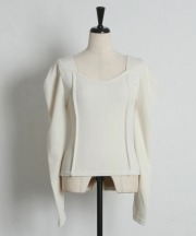 ビスチェラインリブカットプルオーバー tocco closet(トッコクローゼット)　※オフィシャルサイト限定 ※セレクトアイテム