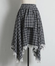 裾リボンレース装飾チェックイレヘムスカート  5月6日(水)オフィシャルサイト限定再販☆ tocco closet(トッコクローゼット)※セレクトアイテム※少量の在庫確保による再販売の為、交換は出来かねる場合がございます。予めご了承ください。