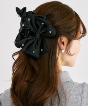 ビジュー付きリボンバレッタ  tocco closet(トッコクローゼット) ※セレクトアイテム