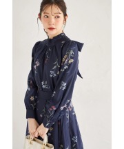 前後２ＷＡＹボウタイリボンボタニカルフラワーシアーブラウス tocco closet(トッコクローゼット)《tocco closet luxe》