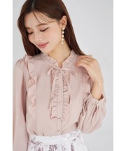 リボン＆フリル付きブラウス  1月2日(金)再販決定☆《tocco closet luxe》※オフホワイト少量の在庫確保による再販売の為、交換は出来かねる場合がございます。
