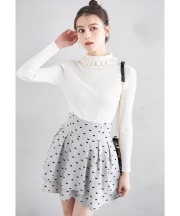 リボンフロッキーミニスカパン【auralina オーラリナ】 tocco closet(トッコクローゼット)＊スペシャルプライス品につき返品/キャンセル/配送日指定不可/ラッピング不可/少量在庫のセールの為交換は出来かねる場合がございます。