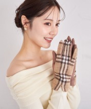 スマホタッチ対応♪チェック柄グローブ【clemoria クレモリア】 tocco closet ※セレクトアイテム ＊スペシャルプライス品につき返品/キャンセル/配送日指定不可/ラッピング不可/少量在庫のセールの為交換は出来かねる場合がございます。