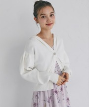 クリアビジュー付きニットパーカー【eaffron イフロン】 tocco closet(トッコクローゼット) ＊スペシャルプライス品につき返品/キャンセル/配送日指定不可/ラッピング不可/少量在庫のセールの為交換は出来かねる場合がございます。