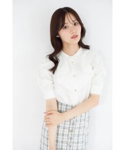 ハート釦ラインレース装飾ラッフルフリルブラウス 【elfilia エルフィリア】 tocco closet＊スペシャルプライス品につき返品/キャンセル/配送日指定不可/ラッピング不可/少量在庫のセールの為交換は出来かねる場合がございます。