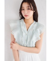 ラッフルフリルキーネックブラウス【fioria フィオリア】 tocco closet(トッコクローゼット)