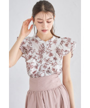 フリル付きフラワートワルドジュイプリントブラウス 8/2(金)オフィシャルサイト限定再販☆【luchsio ルシオ】tocco closet(トッコクローゼット)※少量の在庫確保による再販売の為、交換は出来かねる場合がございます。予めご了承ください。