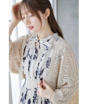 カギ編みスカラップニットボレロ  7月12日(土)ブラック、ベージュ再販決定☆【madina マディーナ】 tocco closet(トッコクローゼット)