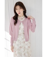 パール付きスカラップカットニットカーディガン【pyralen ピラレン】 tocco closet(トッコクローゼット)　＊スペシャルプライス品につき返品/キャンセル/配送日指定不可/ラッピング不可/少量在庫のセールの為交換は出来かねる場合がございます。