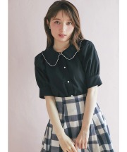 配色メロウフリルブラウス【ritange リタンジェ】 tocco closet(トッコクローゼット)