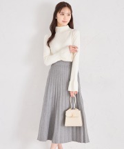 ラメ入りニットプリーツフレアスカート 1月17日(金)オフィシャルサイト限定再販☆【rosaura ロザーラ】 tocco closet(トッコクローゼット)※少量の在庫確保による再販売の為、交換は出来かねる場合がございます。予めご了承ください。